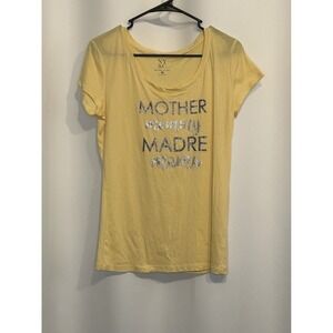 New York & Co. Mom Shirt ladies madre mother mother's day yellow soft silver